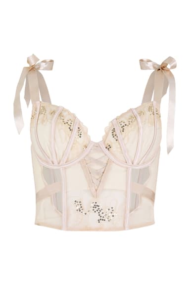 Satin Corset with Ribbons