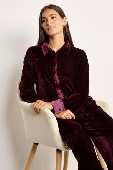 Long Velvet Pyjama Set