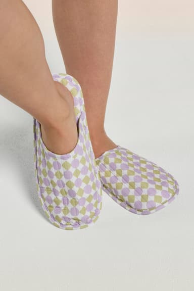 Printed Slippers with Matching Storage Bag