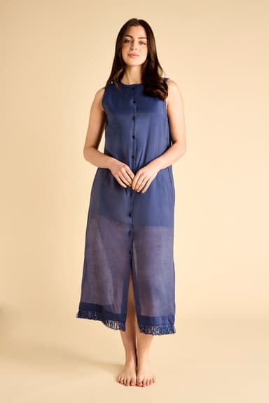 Cover Up Buttoned Dress